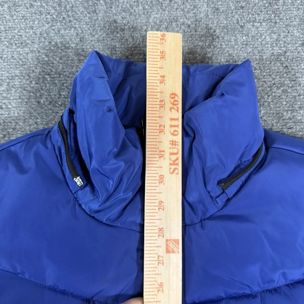 Calvin Klein Puffer Jacket Womens Medium‎ Blue Coat Quilted Full Zip